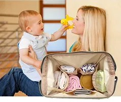 Designer Red / Beige Baby Diaper Bag Blue Maternity Backpack-thumb1