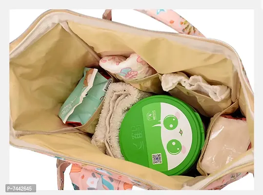 Designer Pink Fox Baby Diaper Bag Maternity Backpack-thumb4