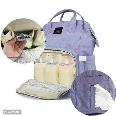 Designer Purple Baby Diaper Bag Maternity Backpack-thumb4