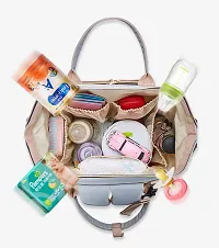 Designer Pink Stripe Baby Diaper Bag Blue Maternity Backpack-thumb1