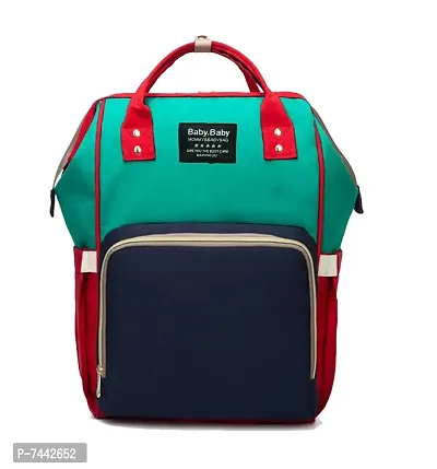 Designer Green / Blue Baby Diaper Bag Maternity Backpack-thumb0