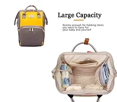 Designer Yellow / Grey Baby Diaper Bag Maternity Backpack-thumb1
