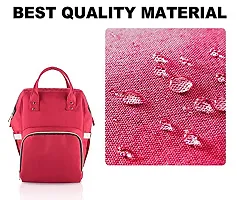 Designer Red Baby Diaper Bag Maternity Backpack-thumb2
