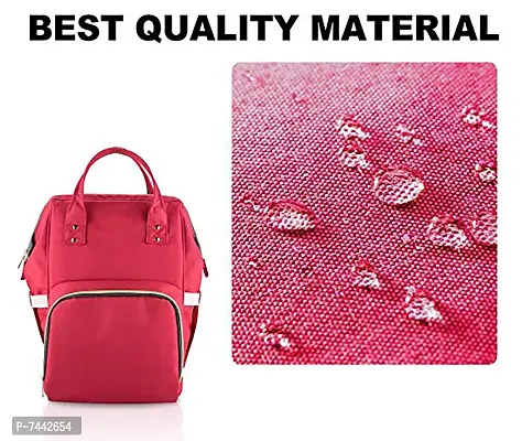 Designer Red Baby Diaper Bag Maternity Backpack-thumb3