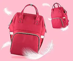 Designer Red Baby Diaper Bag Maternity Backpack-thumb1