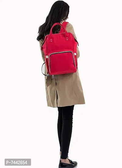 Designer Red Baby Diaper Bag Maternity Backpack-thumb4