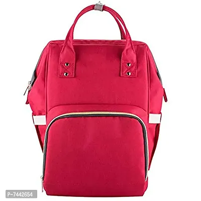 Designer Red Baby Diaper Bag Maternity Backpack-thumb0