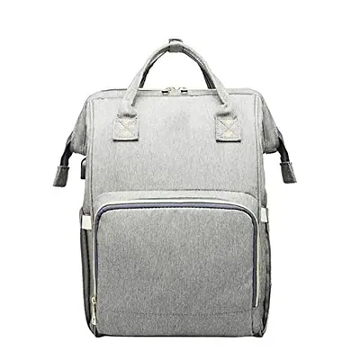 House of Quirk Baby Diaper Bag Maternity Backpack (Light Grey)
