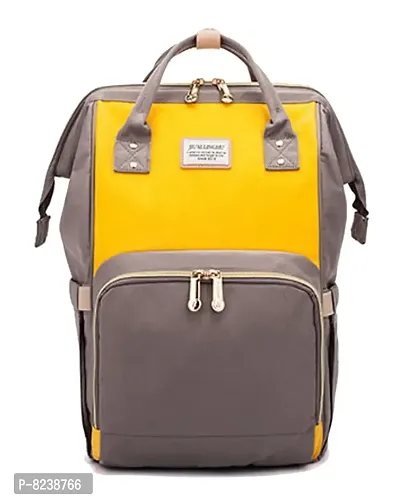 House of Quirk Baby Diaper Bag Maternity Backpack (Yellow/Grey)-thumb0