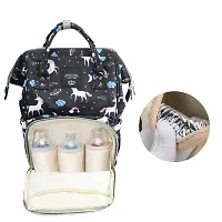 House of Quirk Baby Diaper Bag Maternity Backpack (Black Unicorn)-thumb1