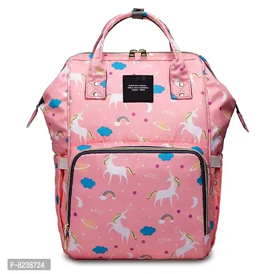 House of Quirk Baby Diaper Bag Maternity Backpack (Pink Unicorn)-thumb0