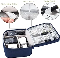 Electronics Accessories Organizer Bag, Universal Carry Travel Gadget Bag-Dark Blue-thumb2