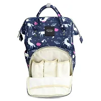 House of Quirk Baby Diaper Bag Maternity Backpack (Dark Blue Unicorn)-thumb2