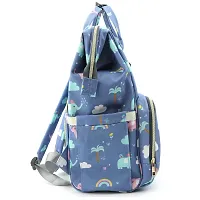 House of Quirk Baby Diaper Bag Maternity Backpack (Blue Elephant Printed)-thumb2