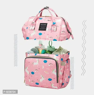 House of Quirk Baby Diaper Bag Maternity Backpack (Pink Unicorn)-thumb5