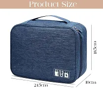 Electronics Accessories Organizer Bag, Universal Carry Travel Gadget Bag-Dark Blue-thumb3