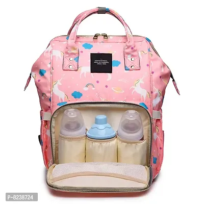 House of Quirk Baby Diaper Bag Maternity Backpack (Pink Unicorn)-thumb2