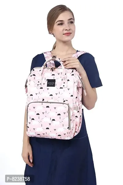 House of Quirk Baby Diaper Bag Maternity Backpack (Pink Bear)-thumb3