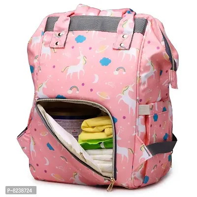House of Quirk Baby Diaper Bag Maternity Backpack (Pink Unicorn)-thumb3