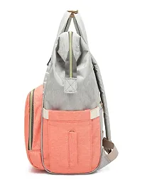 House of Quirk Baby Diaper Bag Blue Maternity Backpack (Pink Stripe)-thumb3