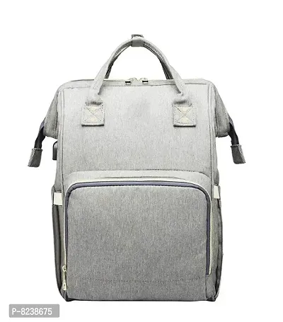 House of Quirk Baby Diaper Bag Maternity Backpack (Light Grey)-thumb0