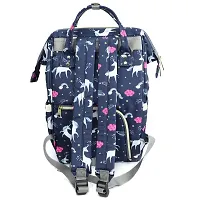 House of Quirk Baby Diaper Bag Maternity Backpack (Dark Blue Unicorn)-thumb1