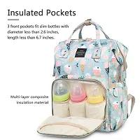 Baby Diaper Bag Maternity Backpack (Icecream Printed Blue)-thumb1