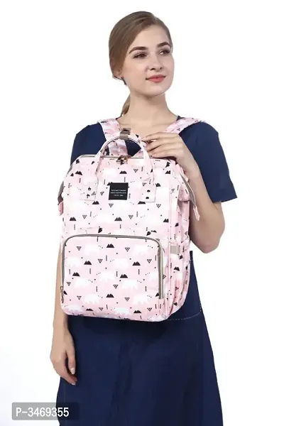 Baby Diaper Bag Maternity Backpack (Pink Bear)-thumb2