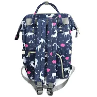 House of Quirk Baby Diaper Bag Maternity Backpack (Dark Blue Unikorn)-thumb1