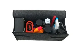 Car Trunk Organizers Large Anti Slip Car Trunk Compartment Boot Storage Organizer Utility Tool Bag (Dark Grey)-thumb1