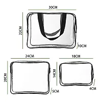 3 Pack Clear PVC Cosmetic Bags Travel Toiletry Bag Set Waterproof Zipper Packing Cubes Organizer-thumb4