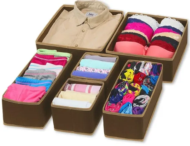 Buy S V 15 Grid Plastic Organizer Box Underwear Storage Box Plastic Bra  Underwear Socks Storage Box With Lid Clothing Organizer Online In India At  Discounted Prices