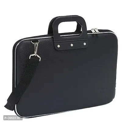 Briefcase Carrying Laptop Tab Ipad Mini Macbook Air Case With Removable Shoulder Strap For 15.6(Black)-thumb3