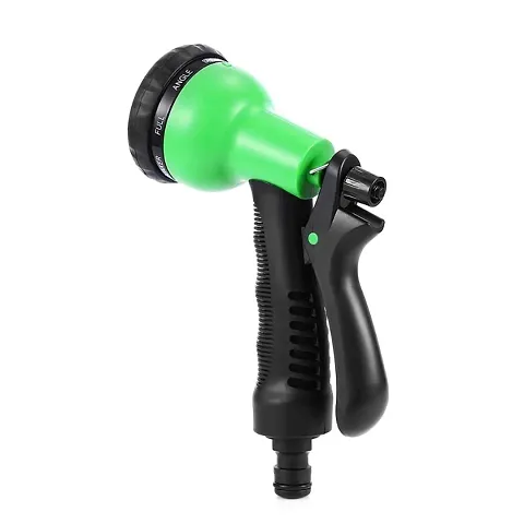 Garden Water Hose Spray Gun with 8 Pattern Portable High Pressure  - Green/Black