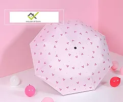 Ultra Light and Small Mini Umbrella with Carrying Pouch - Pink Heart-thumb2