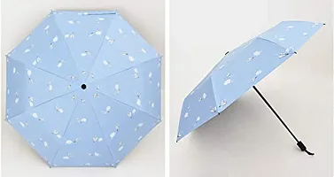 Ultra Light and Small Mini Umbrella with Carrying Pouch - Blue Cloud-thumb1