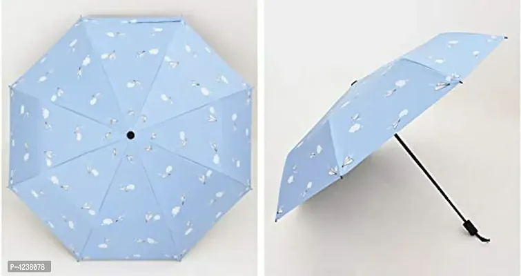 Ultra Light and Small Mini Umbrella with Carrying Pouch - Blue Cloud-thumb2