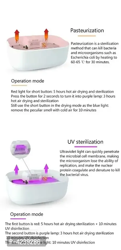 Portable UV Sterilizer With Sterilization Drying Function Towel Toothbrush Mask Sterilizer Mini Clothes Dryer - White-thumb5