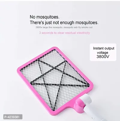 Electric Fly Swatter, Mosquito Killer Foldable and Extendable Mosquito Racket 3800 Volt Pest Control Perfect for Indoor and Outdoor - Multicolor-thumb5