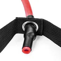 Resistance Tube Exercise Bands for Stretching with Door Anchor, Workout, and Toning for Men, and Women - Red-thumb3