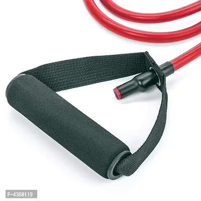 Resistance Tube Exercise Bands for Stretching with Door Anchor, Workout, and Toning for Men, and Women - Red-thumb5
