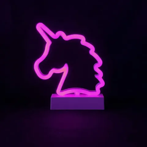 Unicorn Neon Signs, LED Neon Light Sign with Holder Base for Party Supplies Girls Room Decoration Accessory for Summer Party Table Decoration Children Kids Gifts (Unicorn with Holder)