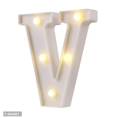 6 LED Marquee Letter Lights Sign, Light Up Alphabet Letters for Wedding Birthday Party Christmas Home Bar Decoration Battery Operated - V-thumb0