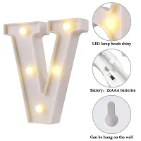 6 LED Marquee Letter Lights Sign, Light Up Alphabet Letters for Wedding Birthday Party Christmas Home Bar Decoration Battery Operated - V-thumb2