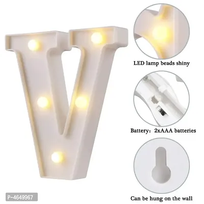 6 LED Marquee Letter Lights Sign, Light Up Alphabet Letters for Wedding Birthday Party Christmas Home Bar Decoration Battery Operated - V-thumb3