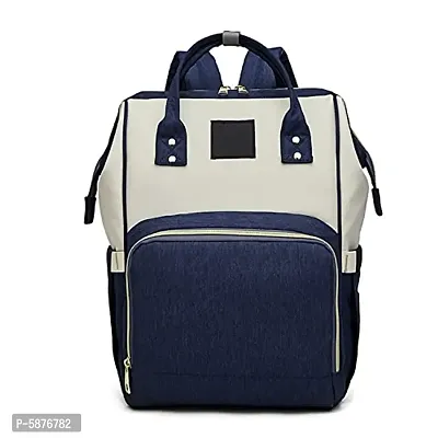 House of Quirk Baby Diaper Bag Maternity Backpack (Dark Blue Grey)-thumb0