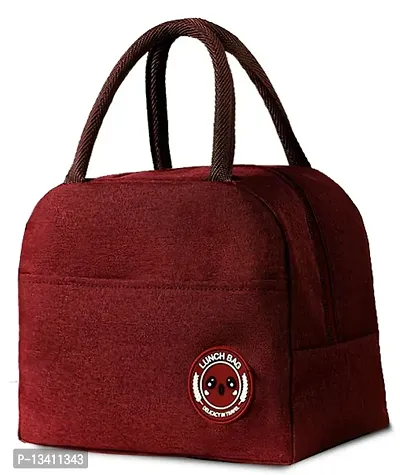 Red Insulated Thermal Cooler Lunch Bag-thumb0