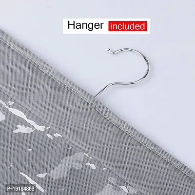 Hanging Handbag Organizer Storage Holder Bag with 6 Pockets (Grey) (Non Woven Fabric,Matte)-thumb3