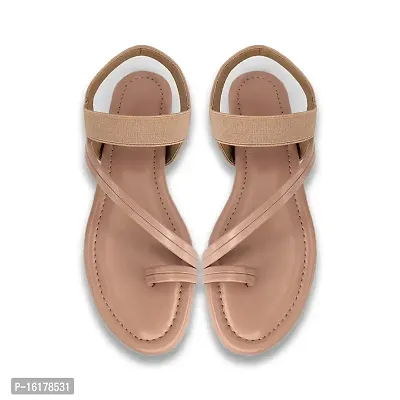 SHOEGAZNG Women Flat Casual Sandal (Pink, numeric_7)