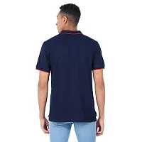 Rhythm Men's Solid Regular Fit Polo Neck T-Shirt-thumb1